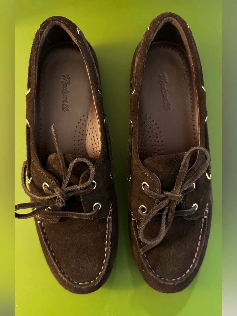 Madewell Dark Brown Suede Boat Shoes